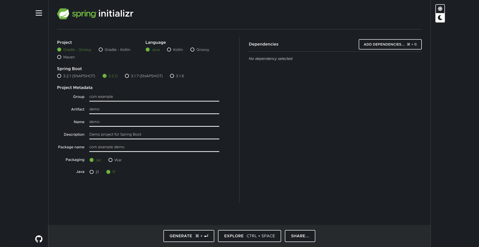 Spring Initializr